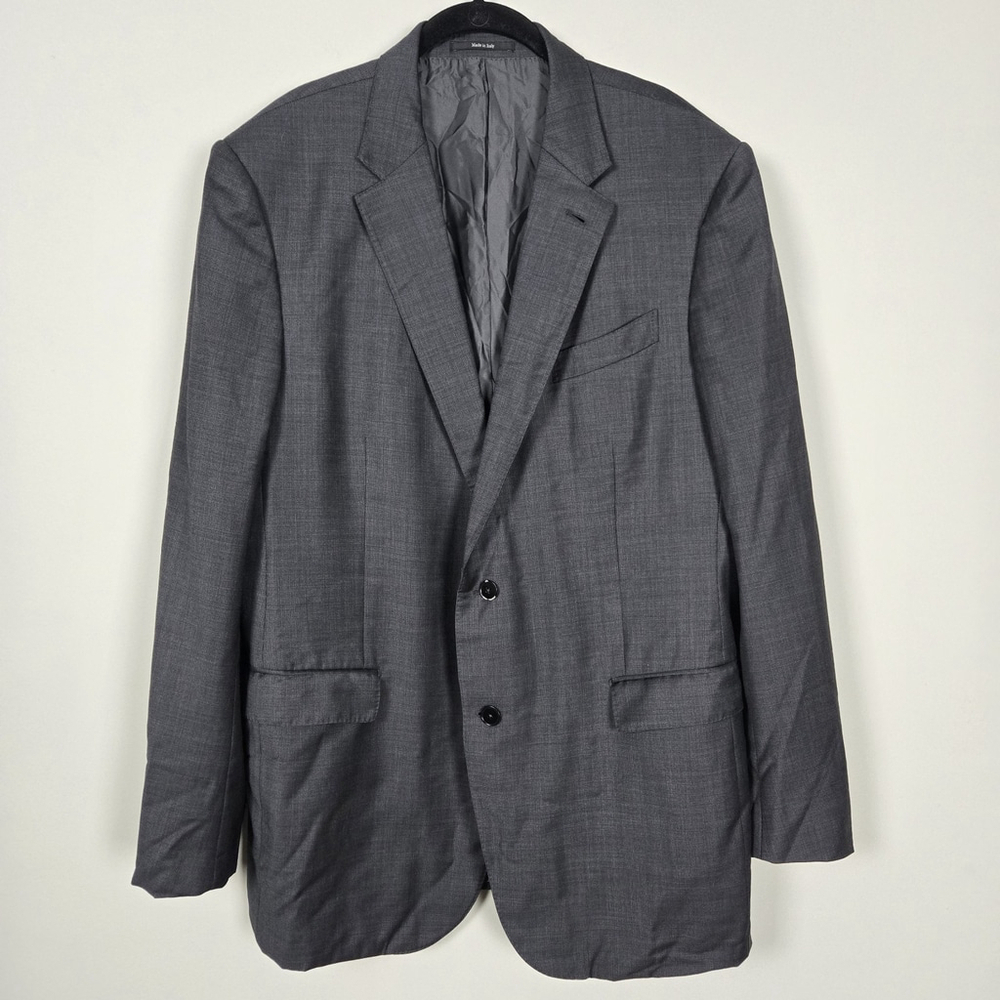 Ermenegildo Zegna Mens Trofeo Wool Blazer 48L Grey Professional Business Italy